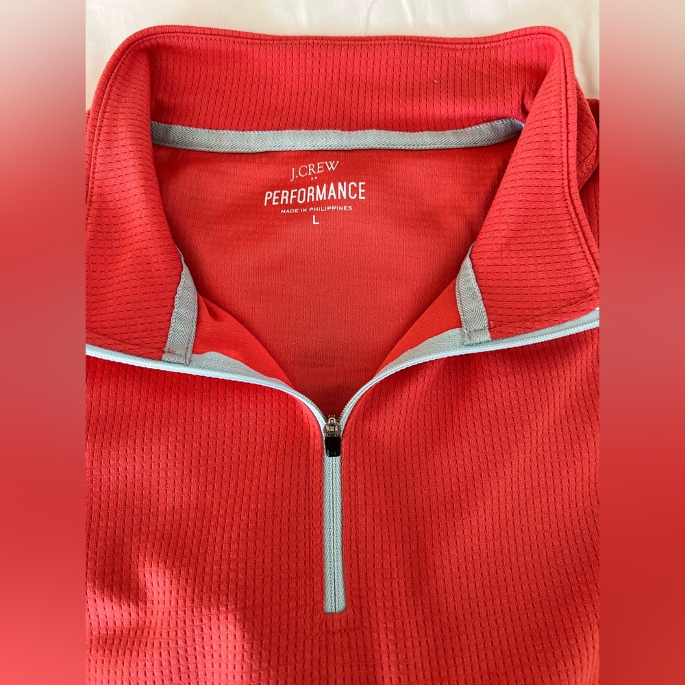 J.Crew Coral Performance 1/4 Zip